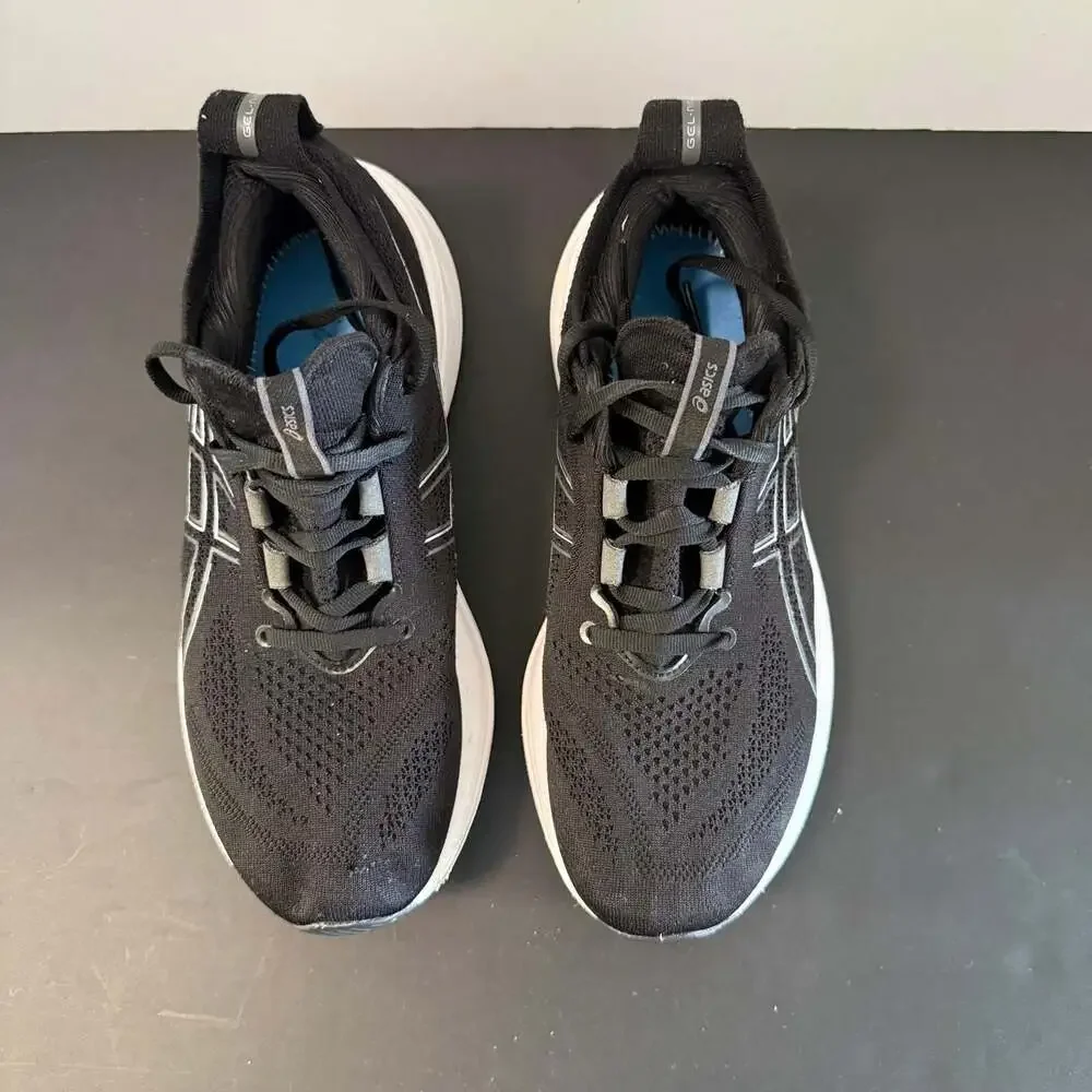 Asics Black and White Men's Athletic Running Sneakers